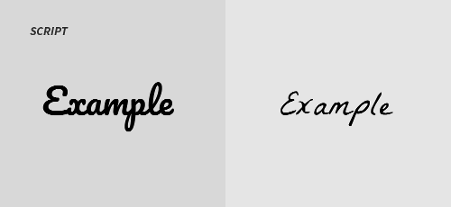 Script font examples