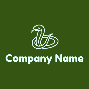 Snake logo on a Verdun Green background - Animals & Pets
