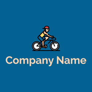 Bicycle logo on a Cerulean background - Automotive & Vehicle