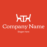 Dining room furniture logo on orange background - Comunidad & Sin fines de lucro