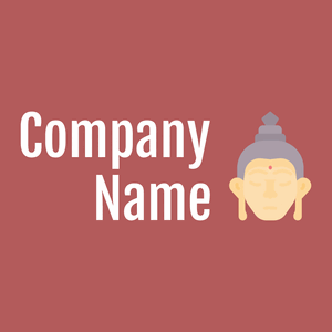 Buddha logo on a red background - Religiosidade