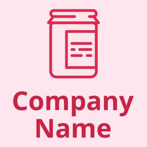 Jam jar logo on a Lavender Blush background - Cibo & Bevande