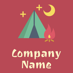 Camping logo on a Chestnut background - Abstrakt