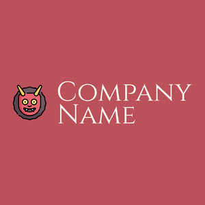 Demon logo on a Blush background - Abstracto