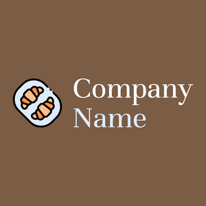 Croissant logo on a Dark Wood background - Nourriture & Boisson