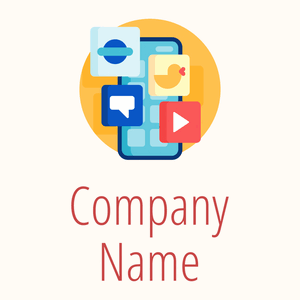 Social media logo on a Floral White background - Business & Consulting