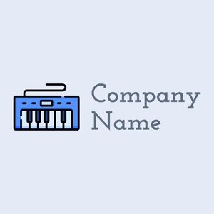Keyboard on a Pattens Blue background - Ordinateur