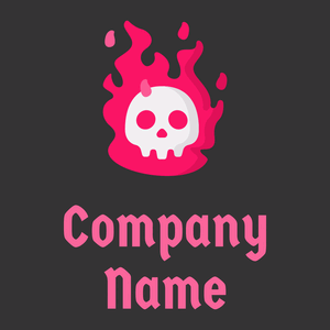 Death logo on a Fuscous Grey background - Religieus