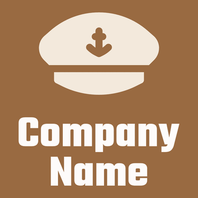 Captain cap logo on a brown background - Travel & Hotel
