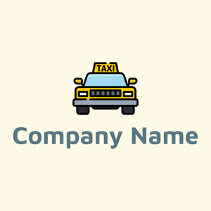 Taxi logo on a Corn Silk background - Automobile & Véhicule