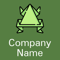 Origami logo on a Fern Green background - Crianças & Cuidados