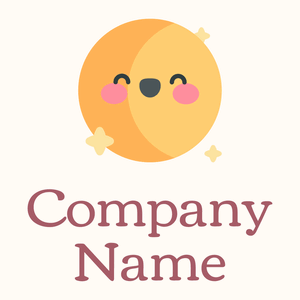 Happy logo on a Floral White background - Abstrait