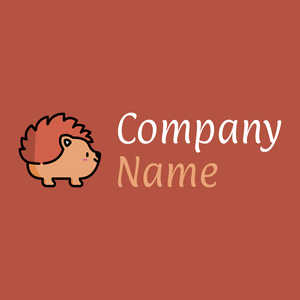 Hedgehog logo on a Chestnut background - Tiere & Haustiere