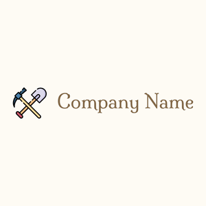 Tools logo on a Floral White background - Bau & Werkzeuge