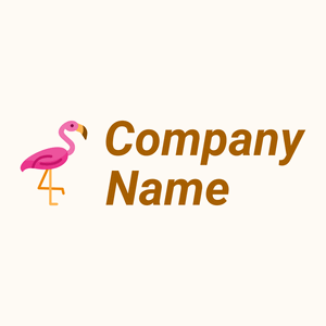 Flamingo logo on a Floral White background - Animals & Pets