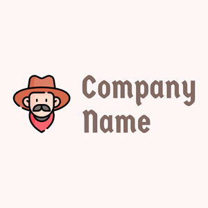 Man logo on a Snow background - Abstracto