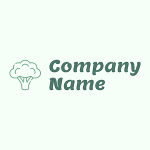 Broccoli logo on a Mint Cream background - Agricoltura