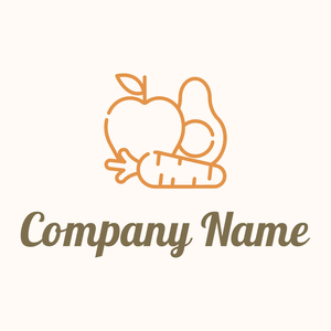 Healthy food logo on a Seashell background - Agricultura