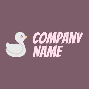 Swan logo on a Light Wood background - Animais e Pets