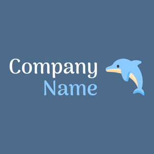 Dolphin logo on a Wedgewood background - Animali & Cuccioli