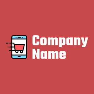 Online shop logo on a Sunset background - Computer
