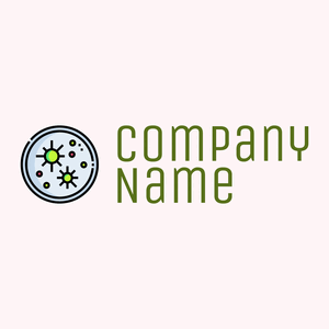 Petri dish logo on a Lavender Blush background - Medicina & Farmacia