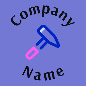 Hammer logo on a Slate Blue background - Bau & Werkzeuge