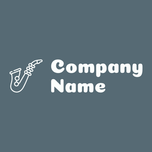 Saxophone logo on a Blue Bayoux background - Arte & Entretenimiento