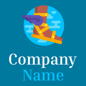 Hermes logo on a Cerulean background - Religious