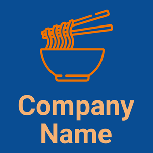 Noodles logo on a Dark Cerulean background - Food & Drink