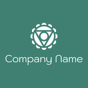 Reiki symbols logo on a Viridian background - Abstracto