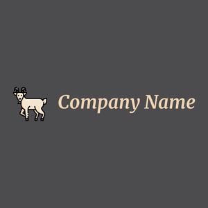 Goat logo on a Gun Powder background - Tiere & Haustiere