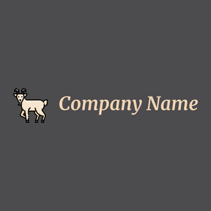 Goat logo on a Gun Powder background - Dieren/huisdieren