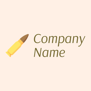 gun bullet logo on a shell background - Segurança