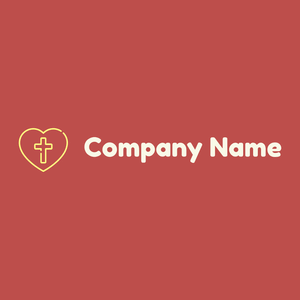 Heart logo on a Sunset background - Religion
