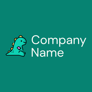 Dino logo on a Pine Green background - Animales & Animales de compañía