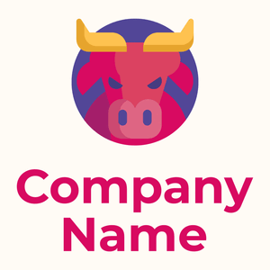 Dark Slate Blue Bull market on a Floral White background - Animali & Cuccioli