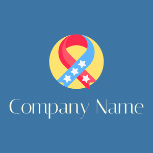 Ribbon logo on a Steel Blue background - Arquitectura