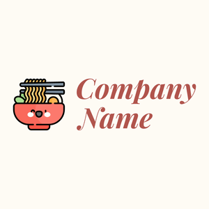 Noodles logo on a Floral White background - Cibo & Bevande
