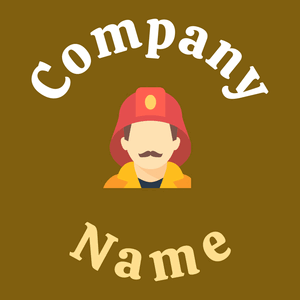 Firefighter on a Raw Umber background - Seguridad
