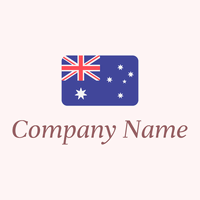 Rounded Corners Australia on a Snow background - Abstrait