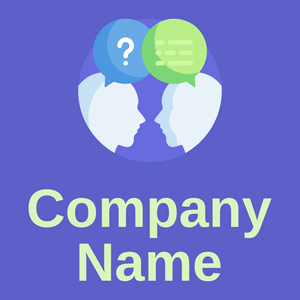 Consultation logo on a Slate Blue background - Negócios & Consultoria
