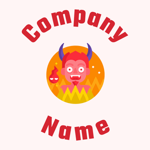 Devil logo on a Snow background - Religione