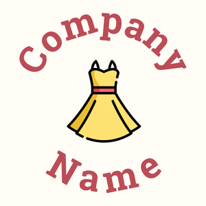 Dress logo on a Floral White background - Moda & Bellezza