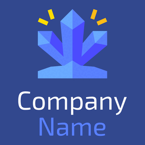 Crystals logo on a Tory Blue background - Abstrato
