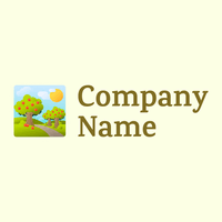 Apple tree on a Light Yellow background - Agricultura