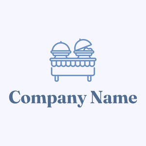 Buffet logo on a blue background - Essen & Trinken