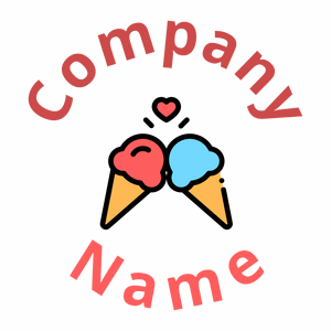 Ice cream logo on a White background - Essen & Trinken