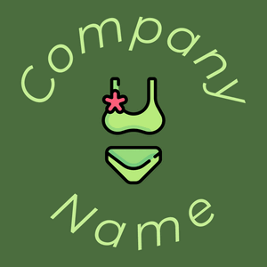Bikini on a Fern Green background - Moda & Belleza