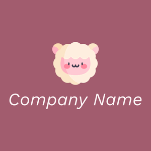 Sheep logo on a Turkish Rose background - Agricultura